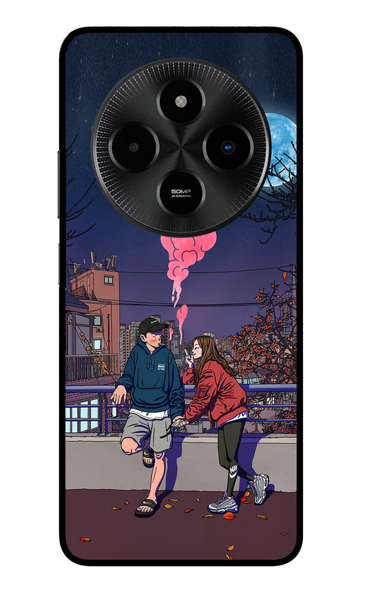 Chilling Couple Poco M7 5G Glass Case