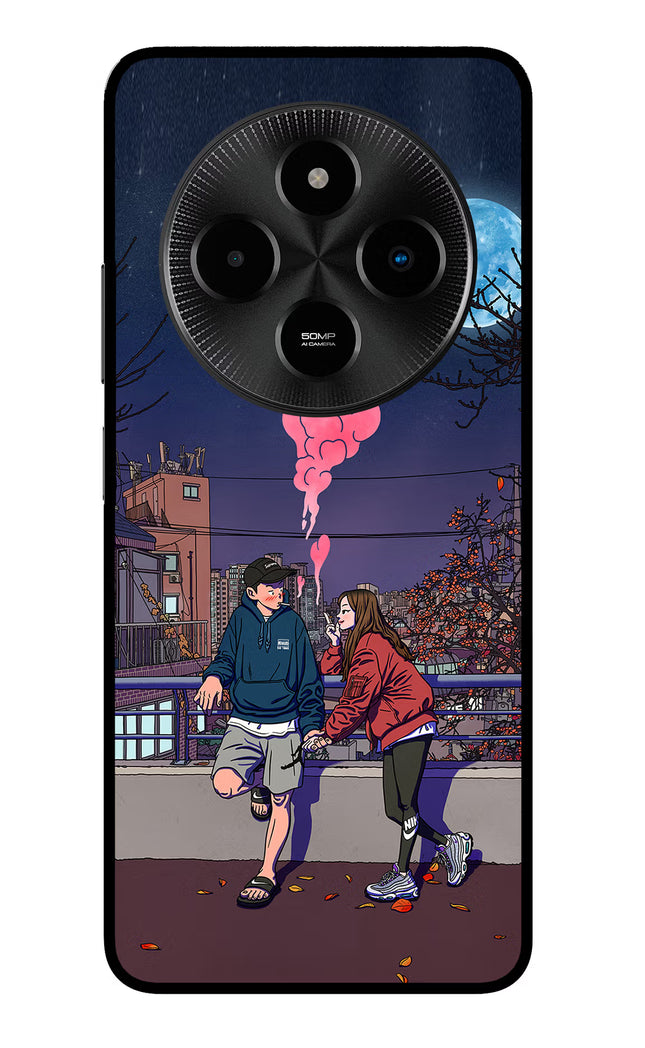 Chilling Couple Poco M7 5G Glass Case