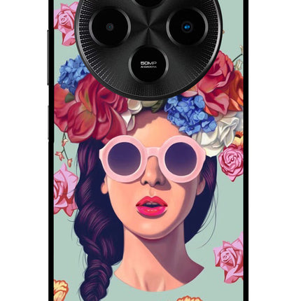 Pretty Girl Poco M7 5G Glass Case