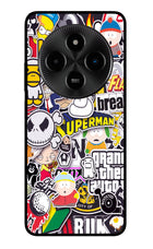 Sticker Bomb Poco M7 5G Glass Case