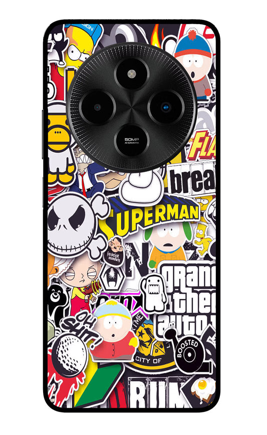 Sticker Bomb Poco M7 5G Glass Case
