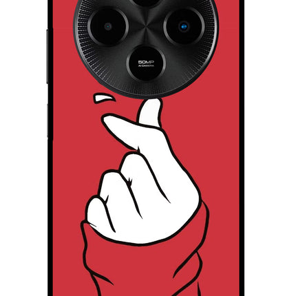 Korean Love Sign Poco M7 5G Glass Case