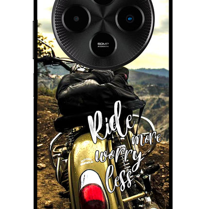 Ride More Worry Less Poco M7 5G Glass Case