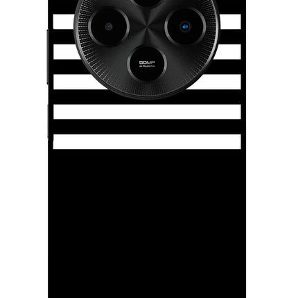 Black and White Print Poco M7 5G Glass Case