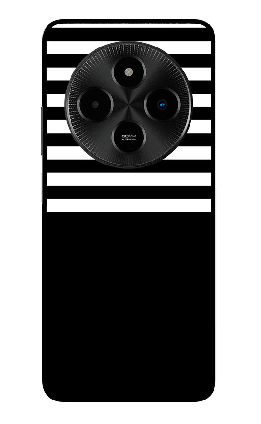 Black and White Print Poco M7 5G Glass Case