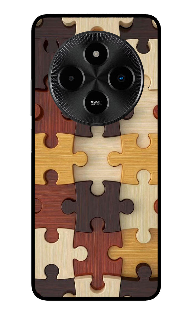 Wooden Puzzle Poco M7 5G Glass Case