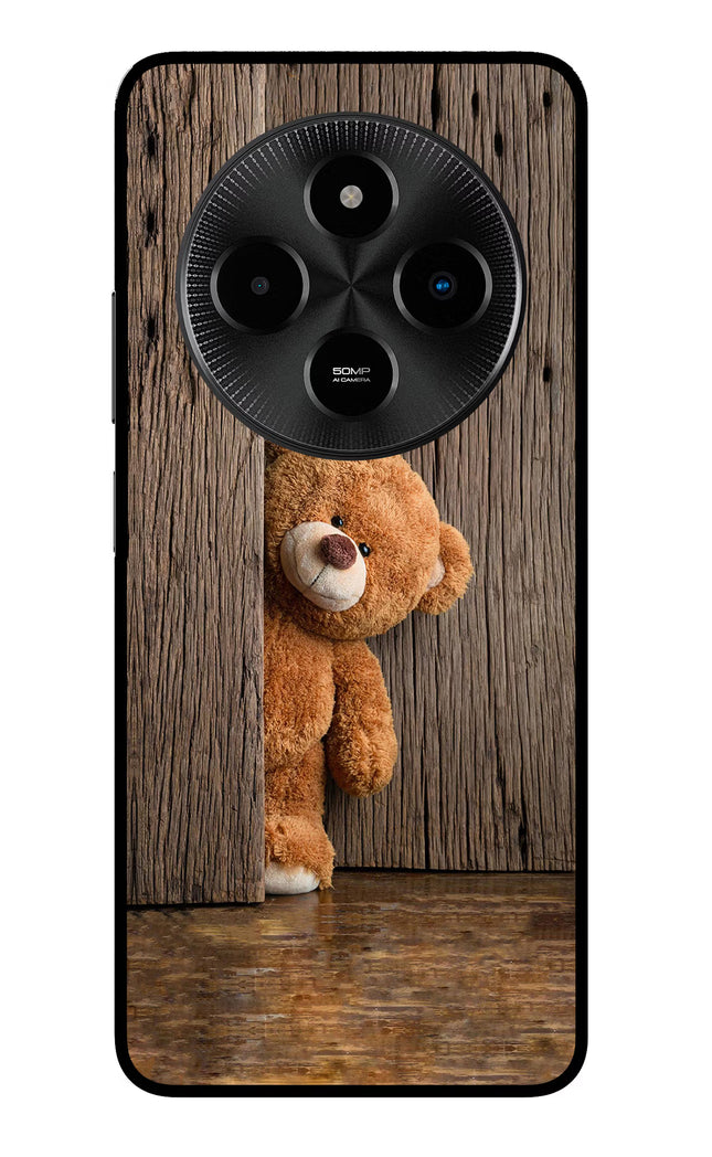 Teddy Wooden Poco M7 5G Glass Case