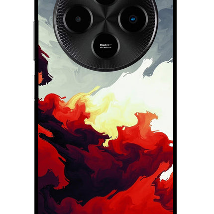 Fire Cloud Poco M7 5G Glass Case