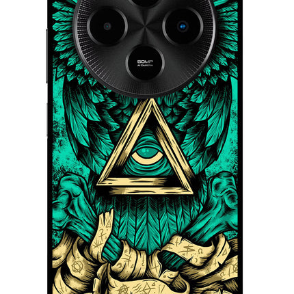 Green Owl Poco M7 5G Glass Case
