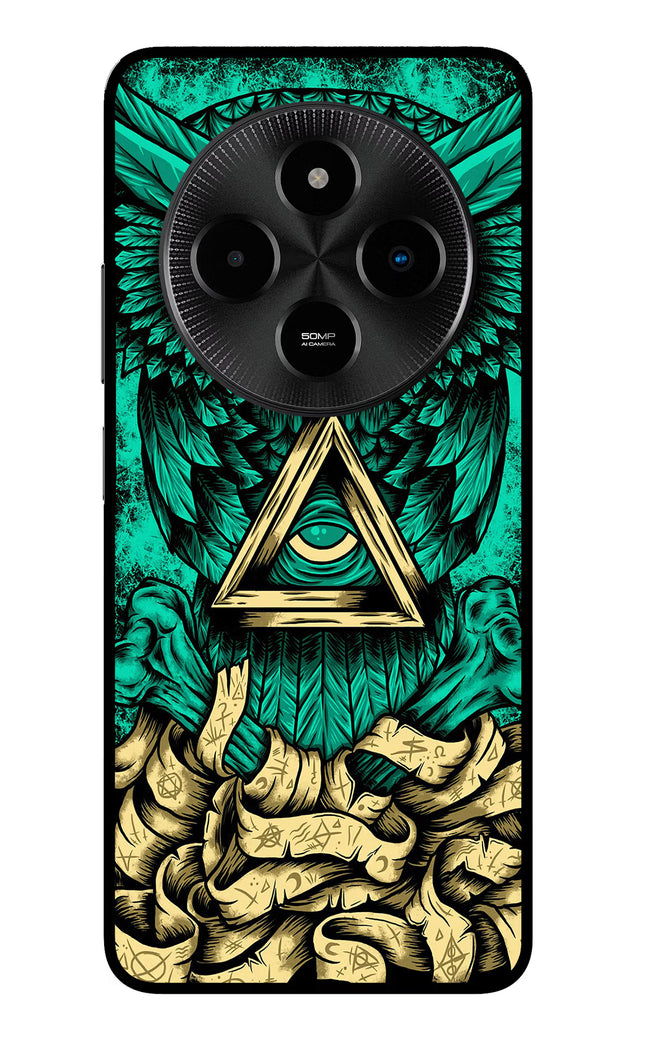 Green Owl Poco M7 5G Glass Case