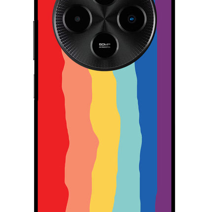 Rainbow Poco M7 5G Glass Case