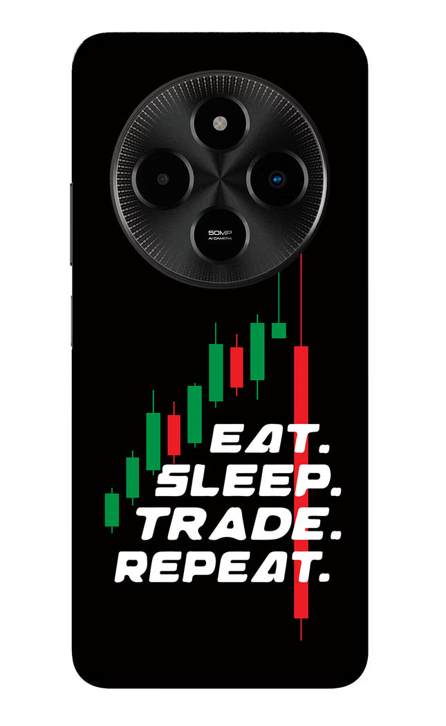 Eat Sleep Trade Repeat Poco M7 5G Glass Case