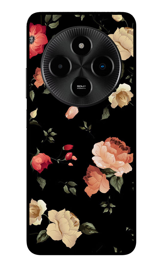 Flowers Poco M7 5G Glass Case