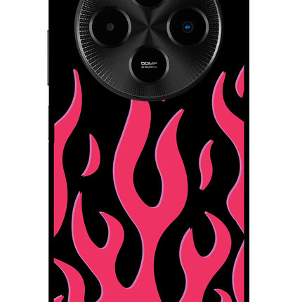 Fire Flames Poco M7 5G Glass Case Back Cover by Casekaro