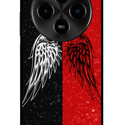 Wings Poco M7 5G Glass Case Back Cover by Casekaro