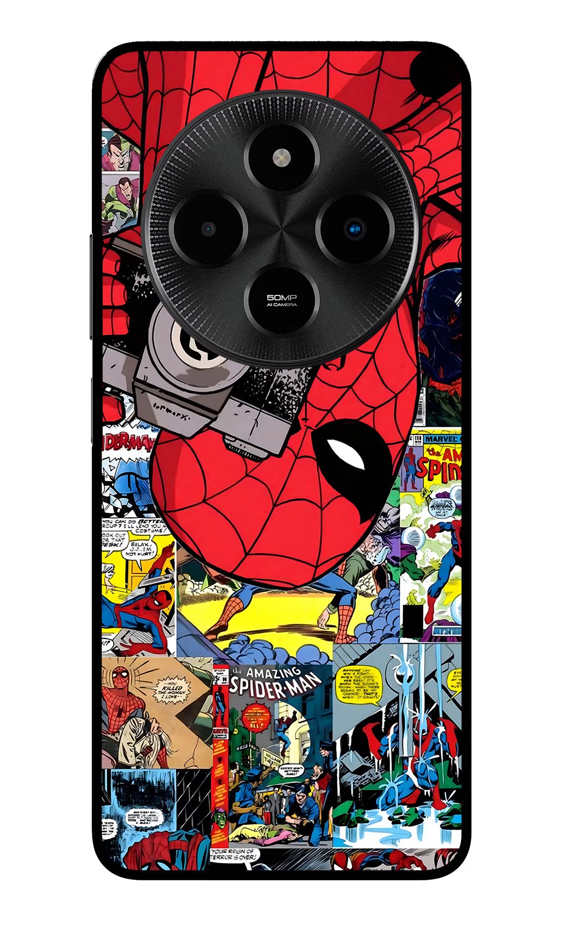 Spider Man Poco M7 5G Glass Case