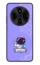 Cute Astronaut Chilling Poco M7 5G Glass Case