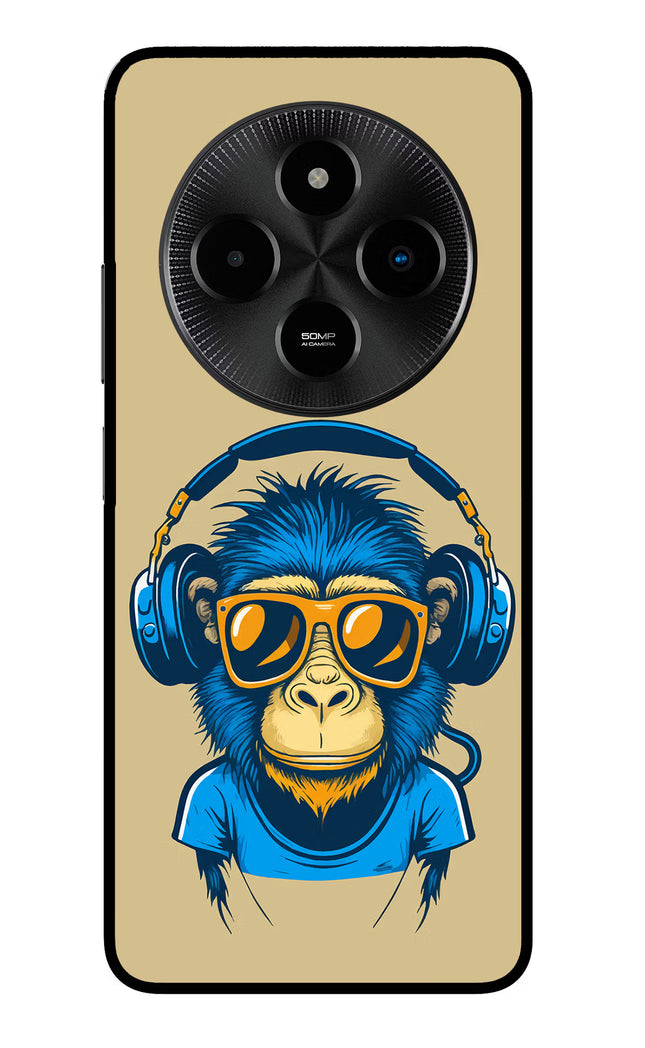 Monkey Headphone Poco M7 5G Glass Case