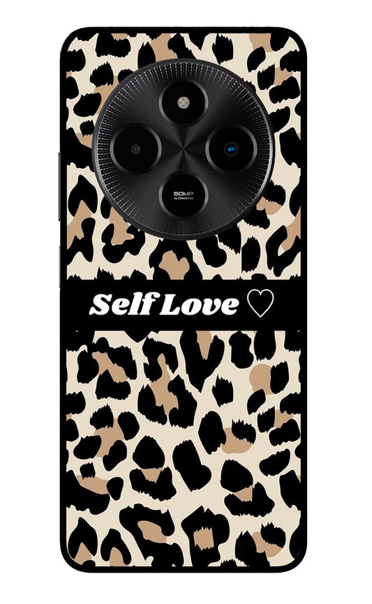 Leopard Print Self Love Poco M7 5G Glass Case