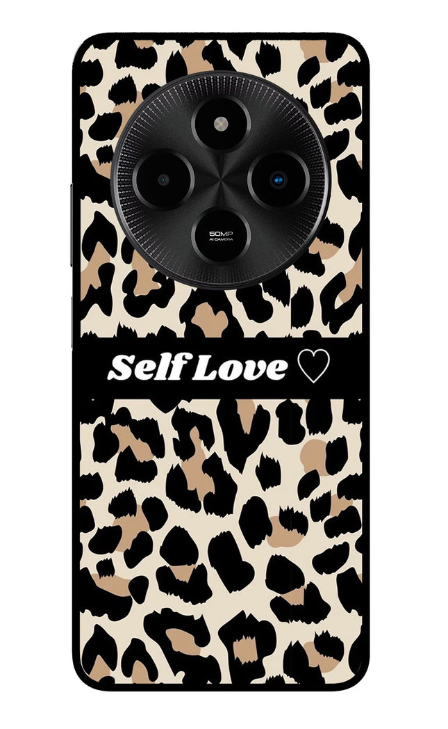 Leopard Print Self Love Poco M7 5G Glass Case