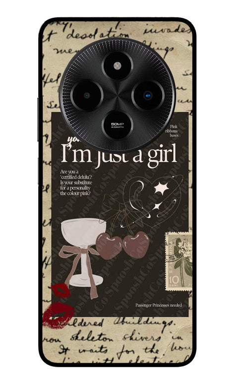 I am just a girl Poco M7 5G Glass Case