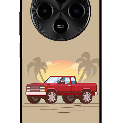 Desert Classic Drive Poco M7 5G Glass Case Back Cover by Casekaro