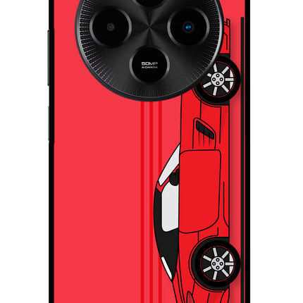 Red Velocity Poco M7 5G Glass Case
