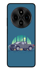 Retro Garage Vibe Poco M7 5G Glass Case