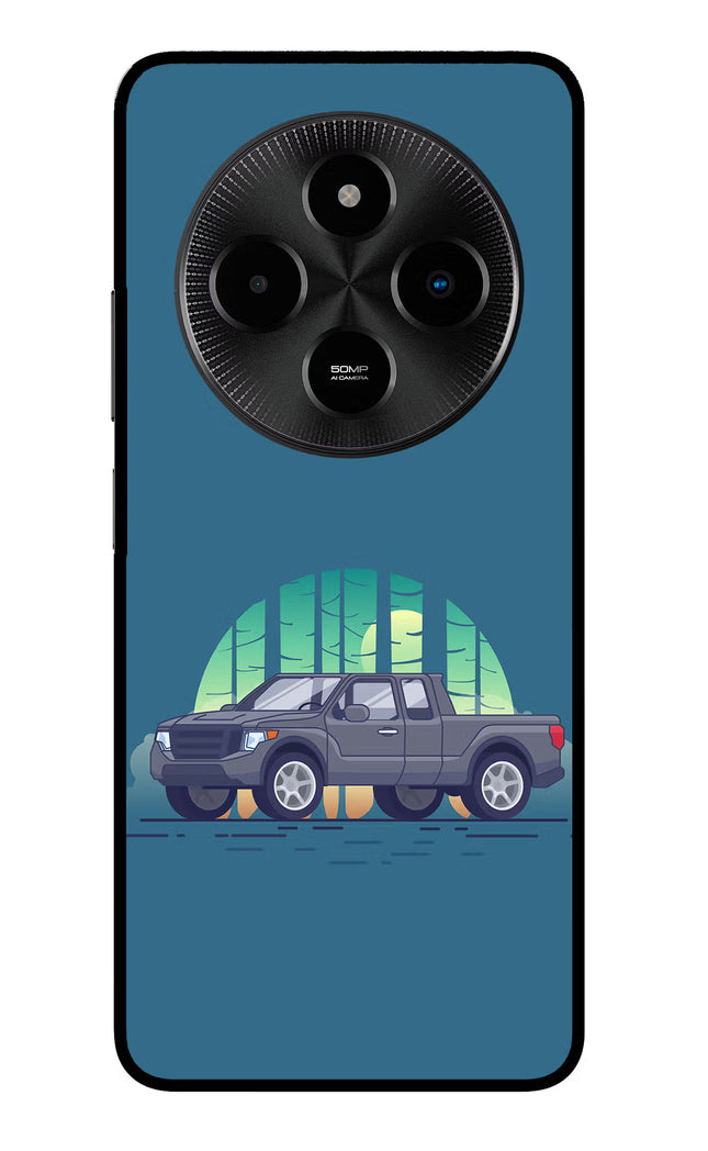 Retro Garage Vibe Poco M7 5G Glass Case