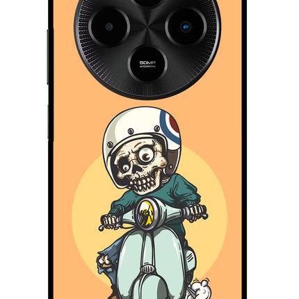 Undead Biker Poco M7 5G Glass Case