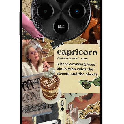 Capricorn Zodiac Poco M7 5G Glass Case