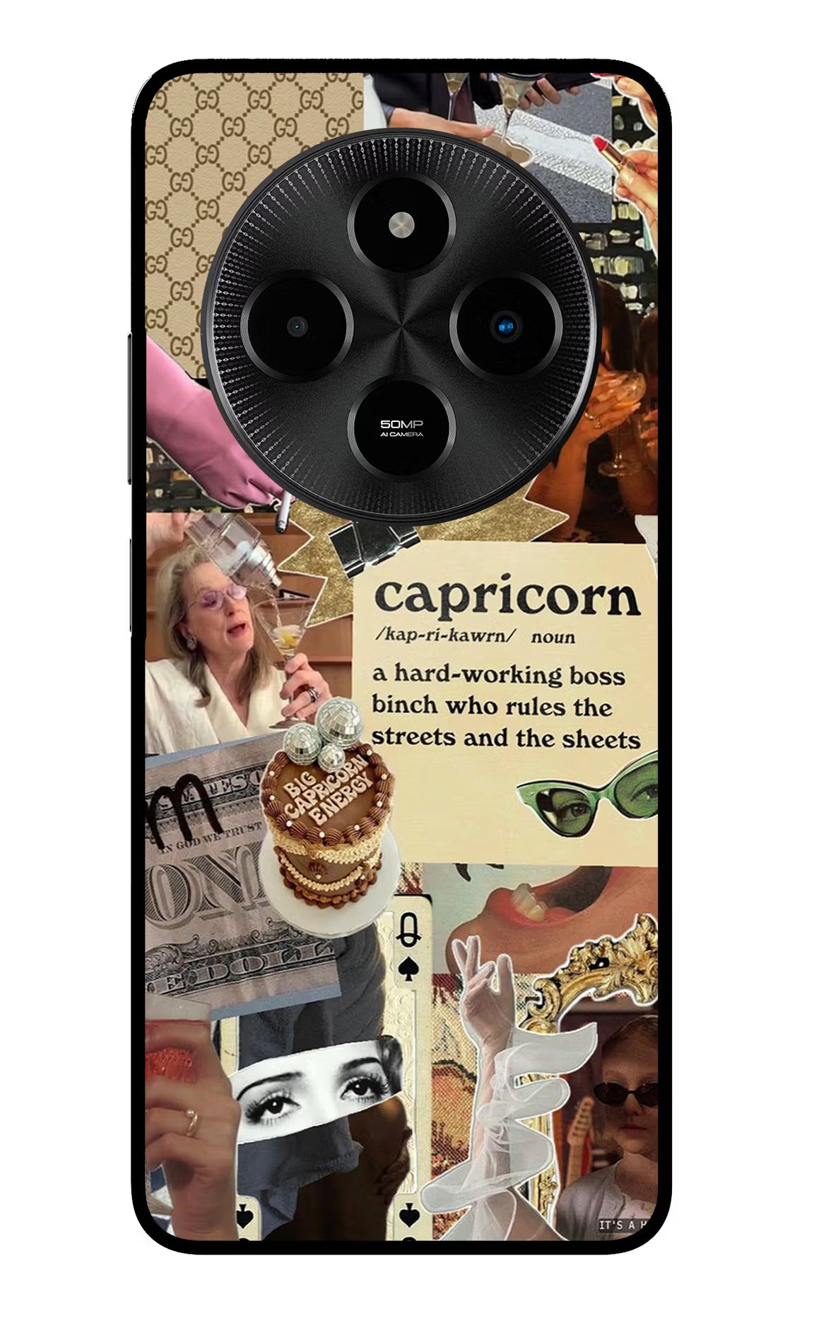 Capricorn Zodiac Poco M7 5G Glass Case