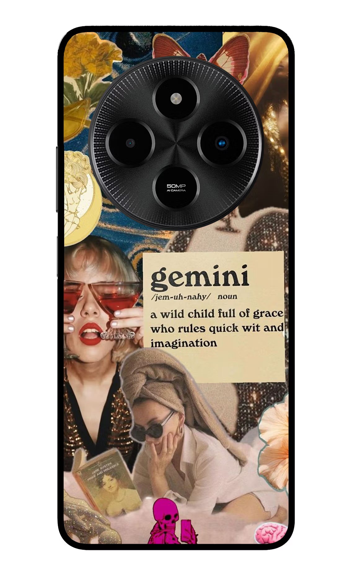 Gemini Zodiac Poco M7 5G Glass Case Back Cover by Casekaro