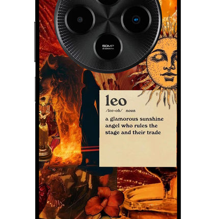 Leo Zodiac Poco M7 5G Glass Case