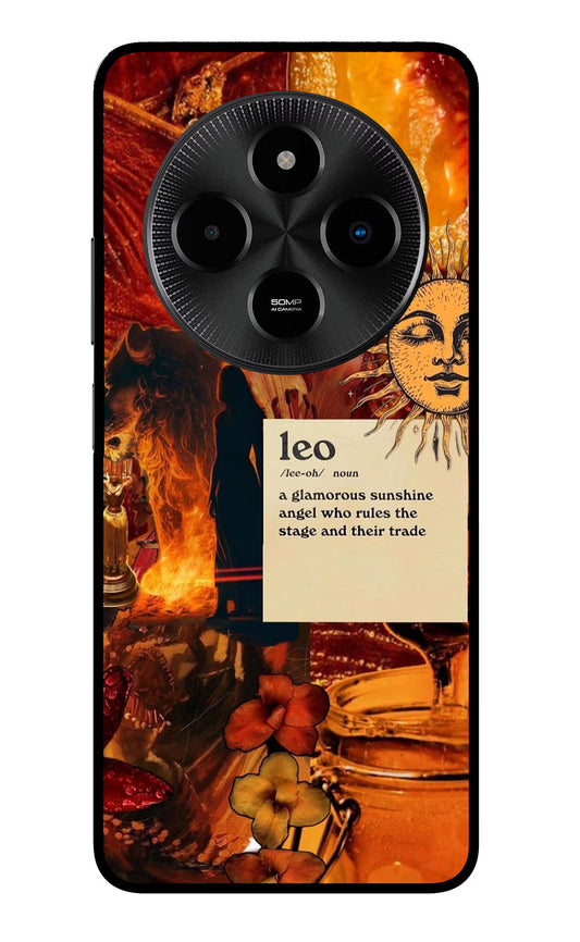 Leo Zodiac Poco M7 5G Glass Case