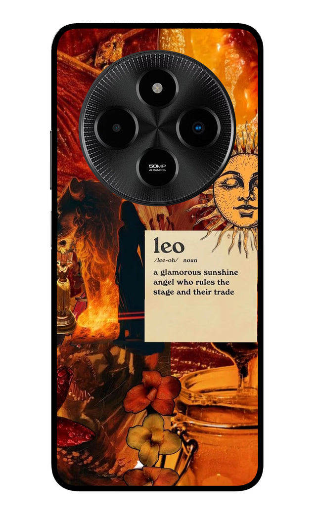 Leo Zodiac Poco M7 5G Glass Case