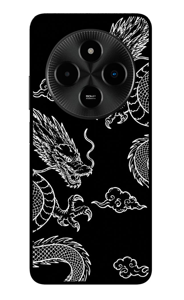 Twin Dragons Poco M7 5G Glass Case