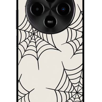 Spider Web Poco M7 5G Glass Case