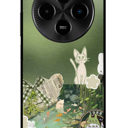 Aesthetic anime Poco M7 5G Glass Case