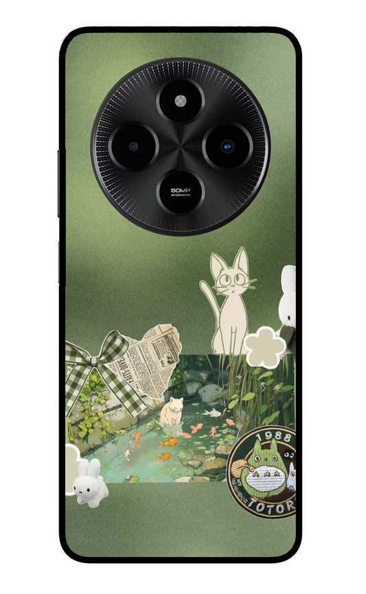 Aesthetic anime Poco M7 5G Glass Case