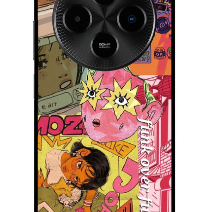 Funkover Poco M7 5G Glass Case Back Cover by Casekaro