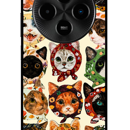 Cool Cat Poco M7 5G Glass Case