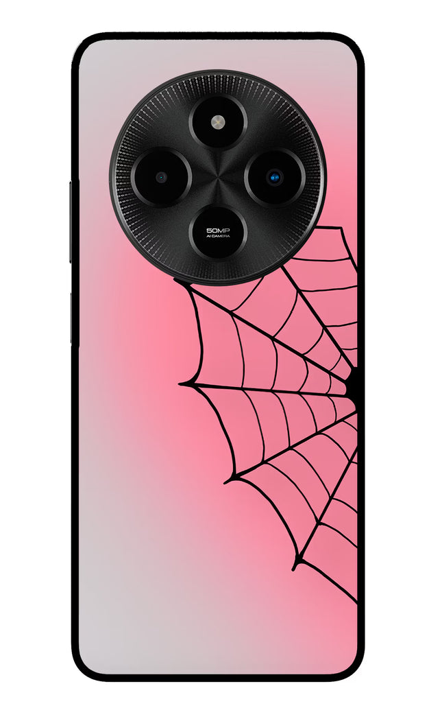 Pink Web Poco M7 5G Glass Case