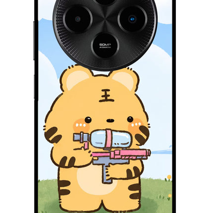 Tiger Treat Poco M7 5G Glass Case