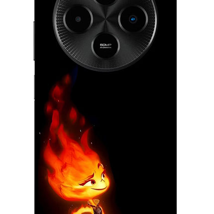 Ember Flame Poco M7 5G Glass Case Back Cover by Casekaro