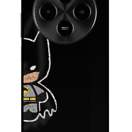 Bat Kitty Poco M7 5G Glass Case Back Cover by Casekaro