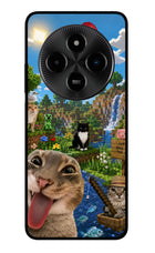 Minecraft Cat Chaos Poco M7 5G Glass Case