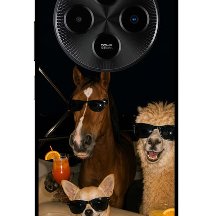Party Squad Poco M7 5G Glass Case