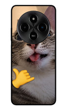 Silly Cat Call Poco M7 5G Glass Case