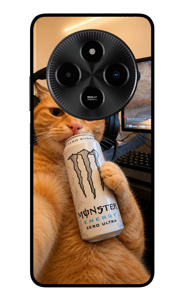 Gamer Cat Energy Poco M7 5G Glass Case